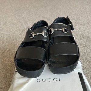 🖤🖤🖤🖤 Gucci Horsebit Leather Sandal Size 8.5 men’s🖤🖤🖤🖤